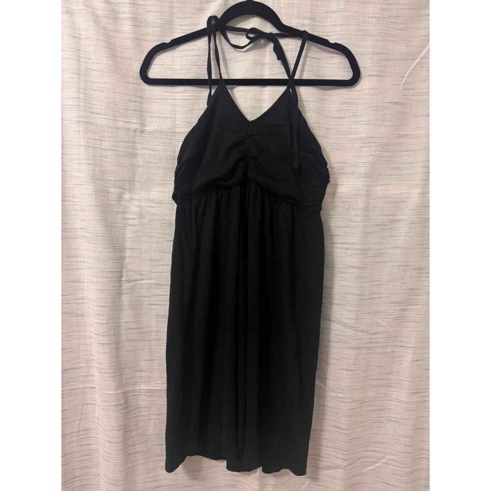 Express Black Halter Mini Dress Ruched Bust Empire Waist Mens Medium